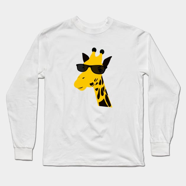 Cool Giraffe Long Sleeve T-Shirt by SandraKC